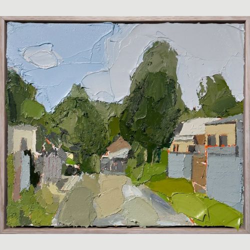 Burrawang Lane (AKA Spud Lane), Ric Abel, 2025, Oil on panel, 48 x 56cm