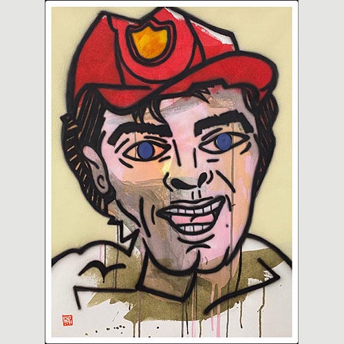Colin 2, Ric Abel, 2021, Acrylic on Watercolour Paper mounted on aluminium, 76 x 56cm